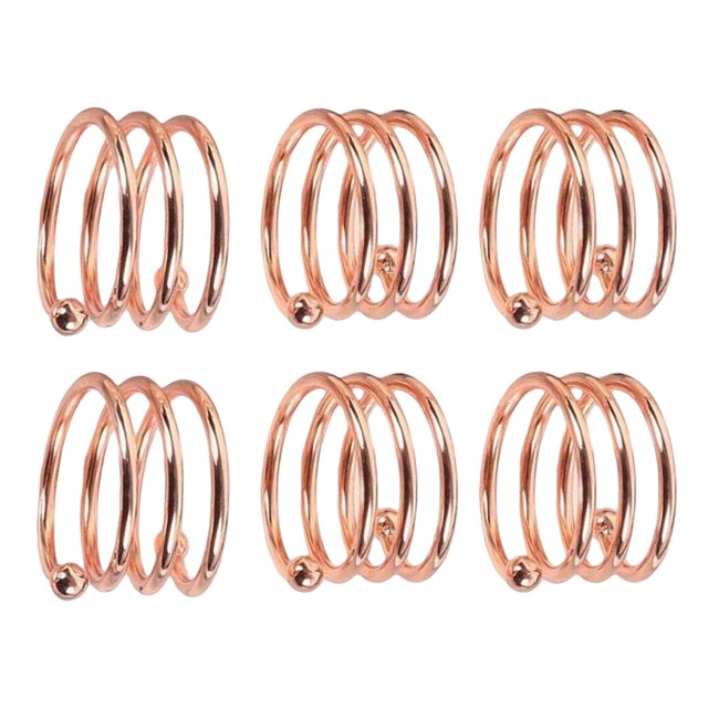 6 Unids Servilletero Servilleteros Anillos Vajilla Hierro Decoración Metal Bronce Perfecl