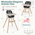 thumbnail image 6 of ELLEGNT 6-in-1 Baby High Chair, Feeding Chair, Convertible Highchair with 5-Point Harness for Babies and Toddlers in Black, 6 of 10