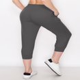 thumbnail image 4 of Pantalon de Jogging Capri Léger pour Femmes avec Poches en Forme de Côtelette de Porc Noir P, 4 of 5