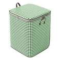 thumbnail image 2 of Sac de Rangement pour Couette Pied-de-Poule Vert Panier de Rangement pour Garde-Robe Emballage de Vêtements Portable, 2 of 7