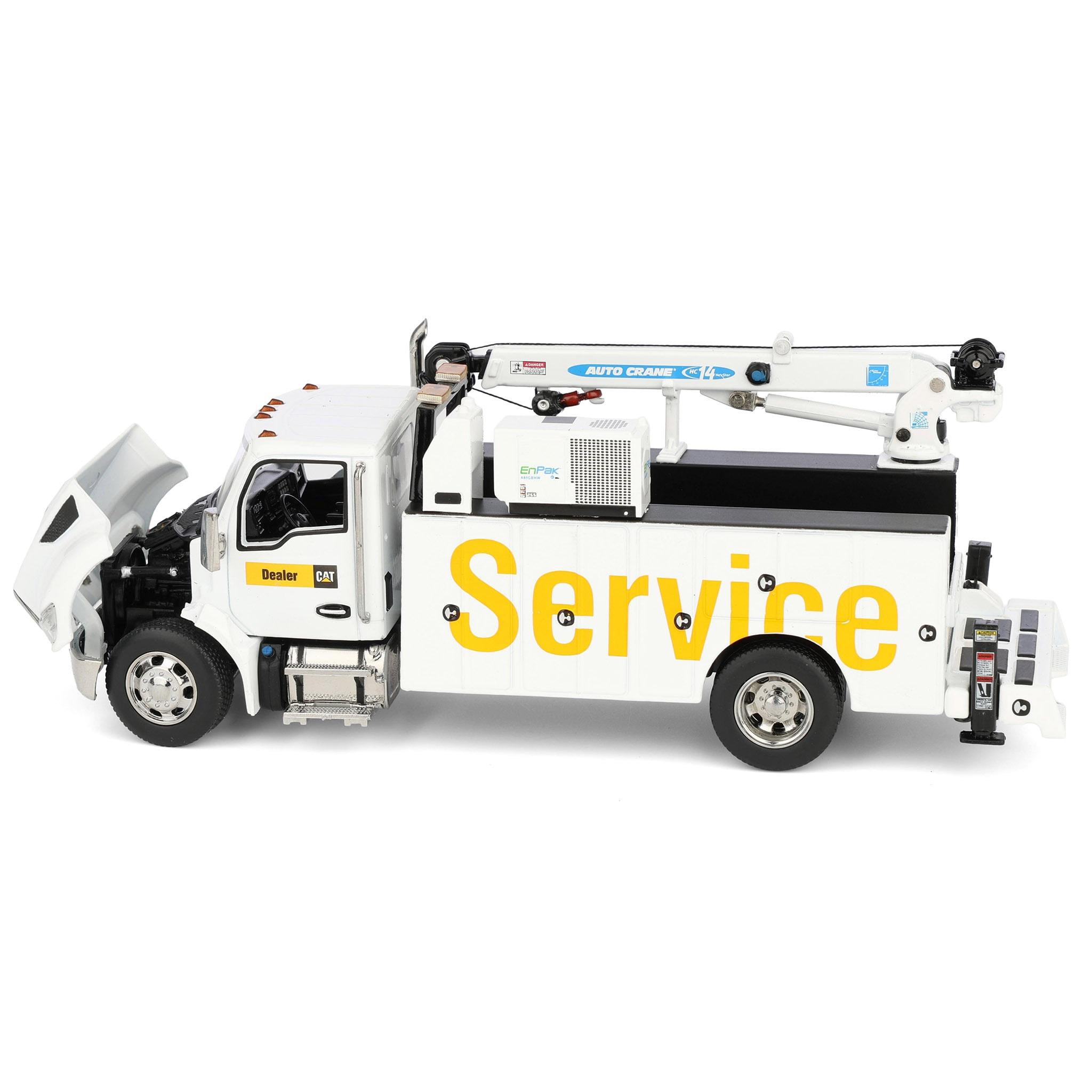 Kenworth T380 Auto-Crane Titan 85 Truck with Miller EnPak White "Transport Series" 1/50 Scale Diecast Model by Diecast Masters