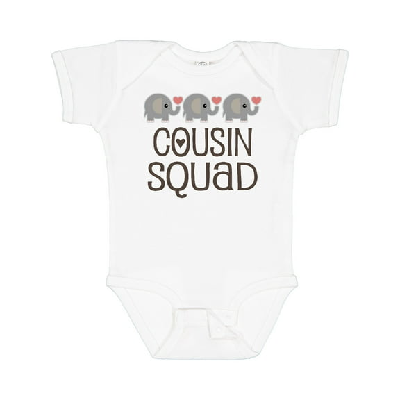 Inktastic Cousin Squad Elephant Boys or Girls Baby Bodysuit