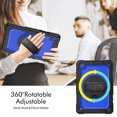 thumbnail image 3 of For Samsung Galaxy Tab A8 Case 10.5 inch, 360 Rotating Shockproof Cover with Stand, Screen Protector, Shoulder Strap (2022, SM-X200/X205/X207), Dark Blue PC, 3 of 7
