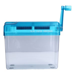 Mini Déchiqueteuse manuelle, robuste Shredder main durable Portable Taille large Application pour bureau pour école pour maison