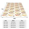 thumbnail image 3 of Cauagu Dachshund Pattern Flannel Bed Blankets,Fleece Blanket Comfortable Air Conditioning Blanket for Sofa Bed Travel Couch & Living Room -80"x60", 3 of 8