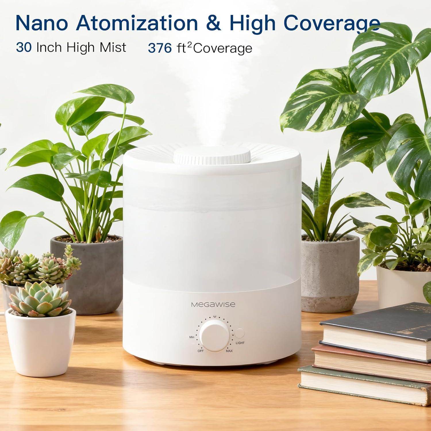 Cool Mist Humidifiers for Babies, Bedroom, Nursery, Home and Office | Quiet Ultrasonic Vaporizer, Large Top-Refill 1.5L, Essential Oil Diffuser, Auto Off, Easy Clean (2 Pack)