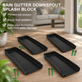 4 Pack Black Gutter Downspout Extensions, Splash Block Diverter for ...