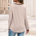 thumbnail image 4 of Towmus Womens Long Sleeve Shirts Loose Fit Crew Neck Trend Fall and Winter Clothes Going Out Basics Tees, 4 of 6
