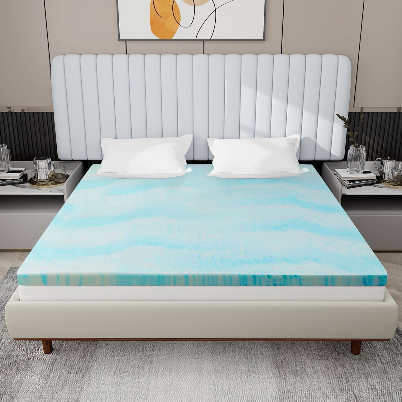 2, 3, or 4 Inch Mattress Topper, Full Gel Memory Foam Mattress Topper(2