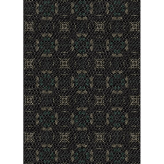 Ahgly Company Machine Washable Indoor Rectangle Transitional Night Black Area Rugs, 5' x 8'