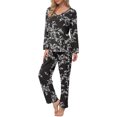thumbnail image 3 of Anygrew Women's Pajamas Set Long Sleeve Shirts and Long Pants 2 Piece Pjs Sleepwear with Pockets, 3 of 8