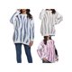 thumbnail image 5 of VISgogo Suéter de otoño para mujer, a rayas, cuello redondo, manga larga, tejido, largo, suelto, suéter, tops para niñas, 6 colores VISgogo  moda, 5 of 7
