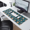 thumbnail image 2 of 31.5x11.8 Inch Gaming Mouse Pad, Non-Slip Stitched Rubber Desk Mat for Desktop & Laptop,Hummingbird Floral Poppy Teal Pattern, 2 of 6