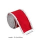thumbnail image 3 of Cinta de borde de terciopelo navideña roja con estampado de copo de nieve blanco | Tira decorativa festiva para pajarita y envolver manualidades caseras | 2,09 pulgadas x 78,74 pulgadas, 3 of 8