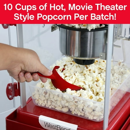 WestBend - 2.5-Ounce Popcorn Cart Popcorn Popper Machine - Red