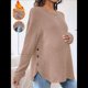 thumbnail image 4 of Camiseta de Maternidad de Larga para Mujer, Top Deportivo, Túnica, Atuendo para Mamá. Caqui L, 4 of 10