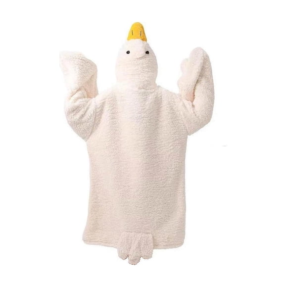 shyuyusa Winter Goose Hooded Robe, Funny Couple One Piece Sleeping Bag, No Shoes Design