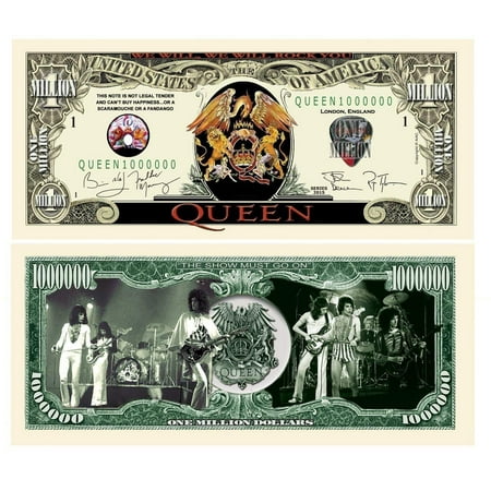 100 Queen Million Dollar Collectible Bills with Bonus “Thanks a Million” Gift Card
