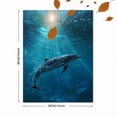 thumbnail image 3 of Dolphin Underwater Ocean Scene Canvas Print, Wall Art for Living Room Bedroom Office Bathroom Hotel Home, 3 of 8