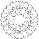 thumbnail image 1 of Quilting Creations 341QC Plantilla para edredón de doble pluma, 8 x 8, color blanco, 1 of 1