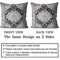 thumbnail image 2 of Boho Throw Pillow Covers 16x16 inch Set of 2 Monaco Rug Persian Carpet Double Sided Pattern Cotton Soft Pillow Case Cushion Cover Pillowcase for Couch Sofa Bed Decorative (Navy Blue), 2 of 6
