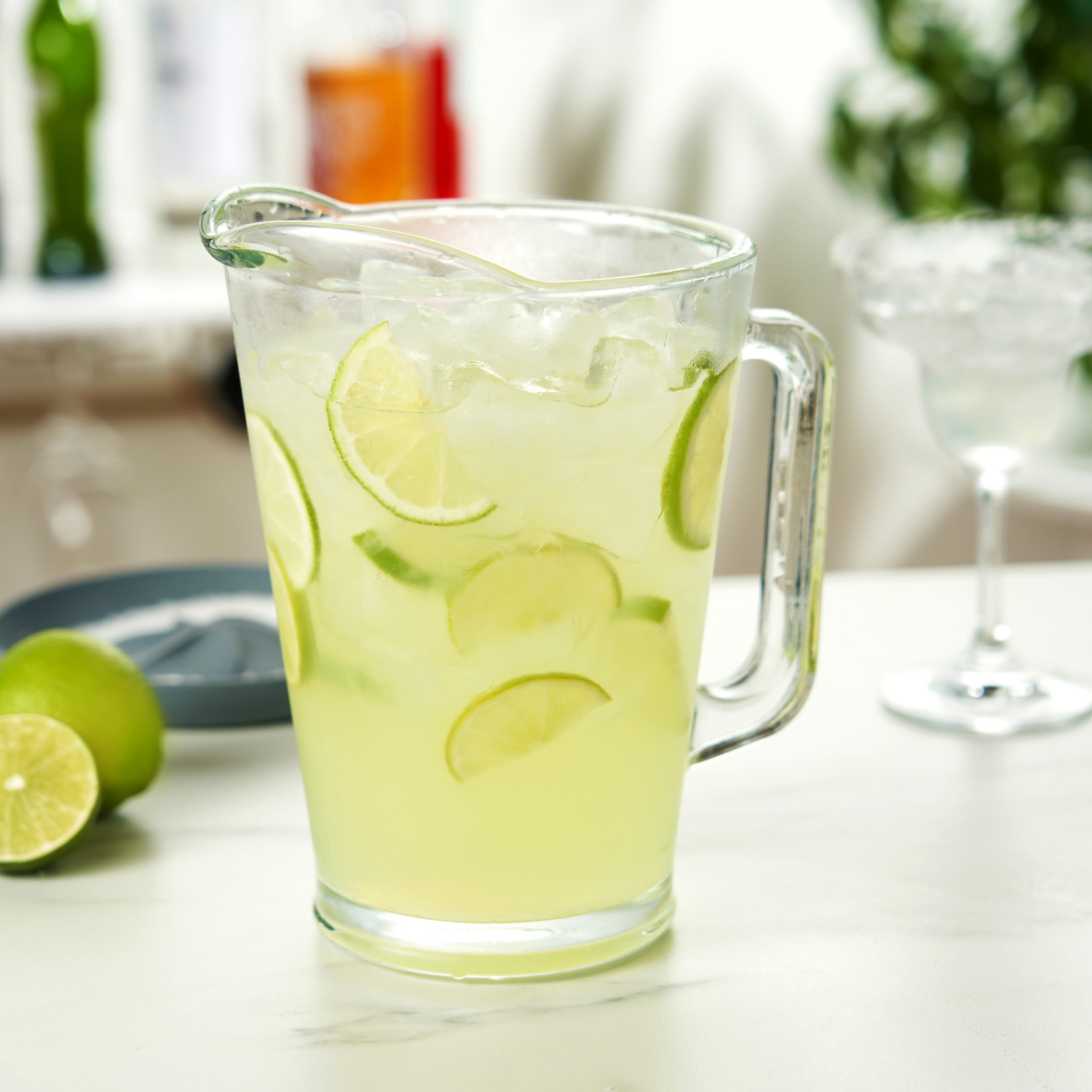 True Large Glass Pitcher for Cocktails, Beer, Iced Tea, Water, Juice, 60oz