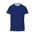 thumbnail image 4 of Wukai Navy Blue Youth Unisex Short Sleeve T-Shirt for Boys, Girls, Teens, and Kids-Large, 4 of 7