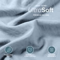 thumbnail image 3 of Bare Home Washed Duvet Cover Set - Ultra-Soft - Premium 1800 Collection - 2 Piece - Twin/Twin XL, Dusty Blue, 3 of 9
