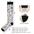 thumbnail image 3 of FORMRS Womens Knee High Socks Casual Long Thick Travel Daily Wear, 2 Pairs, Colorful Cartoon Graphic, 3 of 6