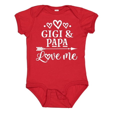 

Inktastic Gigi and Papa Love Me Gift Baby Boy or Baby Girl Bodysuit
