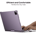 thumbnail image 5 of edaiser Swivel Keyboard Case Compatible with Apple iPad Air 11-inch M4 M2 M3 & Air 5th 4th Gen & Pro 11 inch (4th-1st Generation); 360 Rotatable Cover, Pencil Holder Trackpad Backlit Metallic Purple, 5 of 6