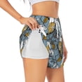 thumbnail image 3 of Lsque Squirrel And Leaves Printed Women's Running Shorts with Liner Pockets,Elastic Quick Dry Workout Athletic Gym Yoga Shorts,Womens High Waist Shorts-XX-Large, 3 of 9