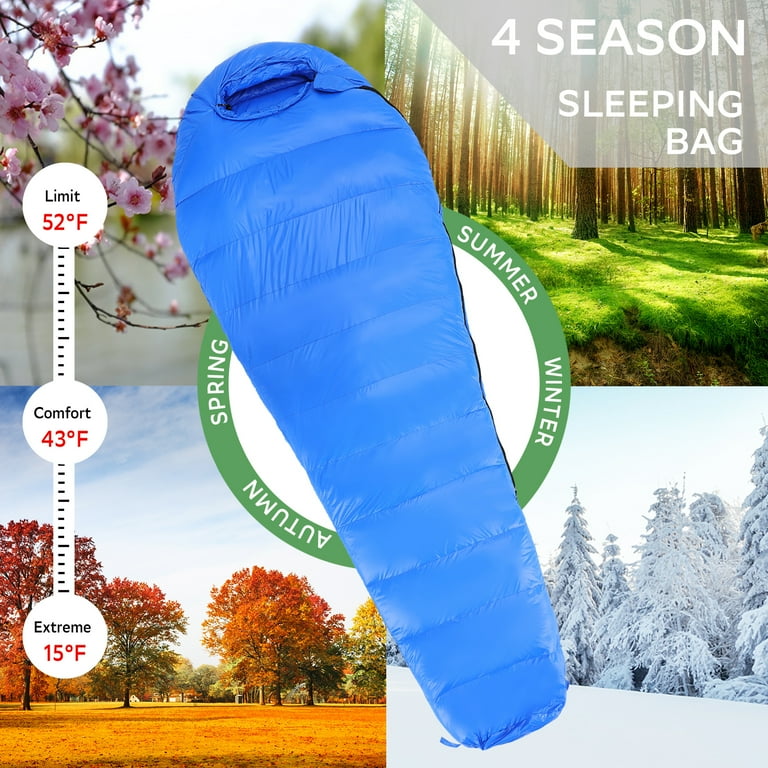 Tesleader Down Backpacking Sleeping Bag, Ultralight Down Sleeping - Main Image