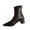 Brown, variant on Boots for Women, Pointed Toe Zipper Block Heel Chelsea Ankle Boots, Fashion Casual Fall Winter Booties Shoes, 6, Black