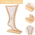 thumbnail image 4 of 1 Juego de soportes de exhibición de tobilleras con forma de pie, soporte de madera para collares, expositor de pie, vitrina de almacenamiento, 4 of 9