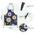 thumbnail image 7 of Pioneer Flower Floral Print Pattern Kids Aprons for Girls and Boys,Adjustable Neck Strap Toddler Aprons for Kids Cooking Baking, 7 of 7