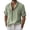 Green, variant on Cotton Linen Henley T-Shirts for Men Casual Short Sleeve Band Collar Summer Beach Vacation T-Shirt Fashion Hippie Yoga Tops Lightweight Breathable Solid Color 1/4 Button Up Tees