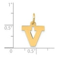 thumbnail image 3 of 14k Small Block Initial V Charm in 14k Yellow Gold, 3 of 3