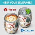 thumbnail image 4 of Christmas 12oz Stainless Steel Insulated Wine Tumbler with Lid and Straw – Double Wall Vacuum Mug for Hot & Cold Drinks, 304 Steel Interior, Sweat-Free Design, 4 of 5
