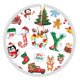 thumbnail image 1 of Faldas para árbol de Navidad de 36 pulgadas con texto "Merry Christmas", tapete para árbol de Navidad para vacaciones de invierno, falda para árbol de Navidad para decoraciones navideñas rústicas, 1 of 8