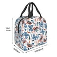 thumbnail image 3 of Salouo Retro Butterfly for Unisex Lunch Bag Leakproof Lunch Tote Large Capacity Reusable Insulated Lunch Box Cooler Lunch Container for Work/Office/Picnic/Travel-Black, 3 of 8