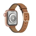 thumbnail image 2 of WFEAGL Leather Band iWatch SE Series Apple Watch Band 42mm 44mm 45mm Brown/Rose Gold, 2 of 8