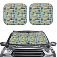 thumbnail image 2 of Fotbe Hawaiian Style 2-Piece Car Windshield Sun Shade | Sun Blocker for Car Windshield | Foldable Automotive Interior Accessories for Sun Protection-Small, 2 of 7