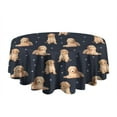 thumbnail image 5 of Goldendoodle Dog Round Tablecloth 60"x60",Wrinkle Wipeable Table Cloth for Kitchen Dining Room Picnic Patio Party, 5 of 6