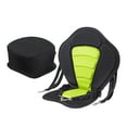 thumbnail image 1 of Siège Rembourré pour Kayak Siège de Canot avec Soutien Dorsal Remplacements de Siège de Pêche Rembourrés Sangles Ajustables Confortables Siège de Bateau pour Eau de Mer Vert avec Sac, 1 of 10