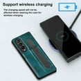 thumbnail image 4 of Allytech for Samsung Galaxy Z Fold 4 5G 2022 Case with Pen Holder, Slim Fit PU Leather Back Business Style Support Wireless Charging Folio Case for Galaxy Z Fold 4 (7.6 inch), Darkgreen, 4 of 7