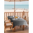 thumbnail image 2 of Outdoor Tablecloth with Umbrella Hole for Patio/Picnic/Party/Camping, Grey Ombre Waterproof Table Cloth Rectangle Table Cover Washable, Contemporary Gradient Abstract Art (52"x 70"), 2 of 8