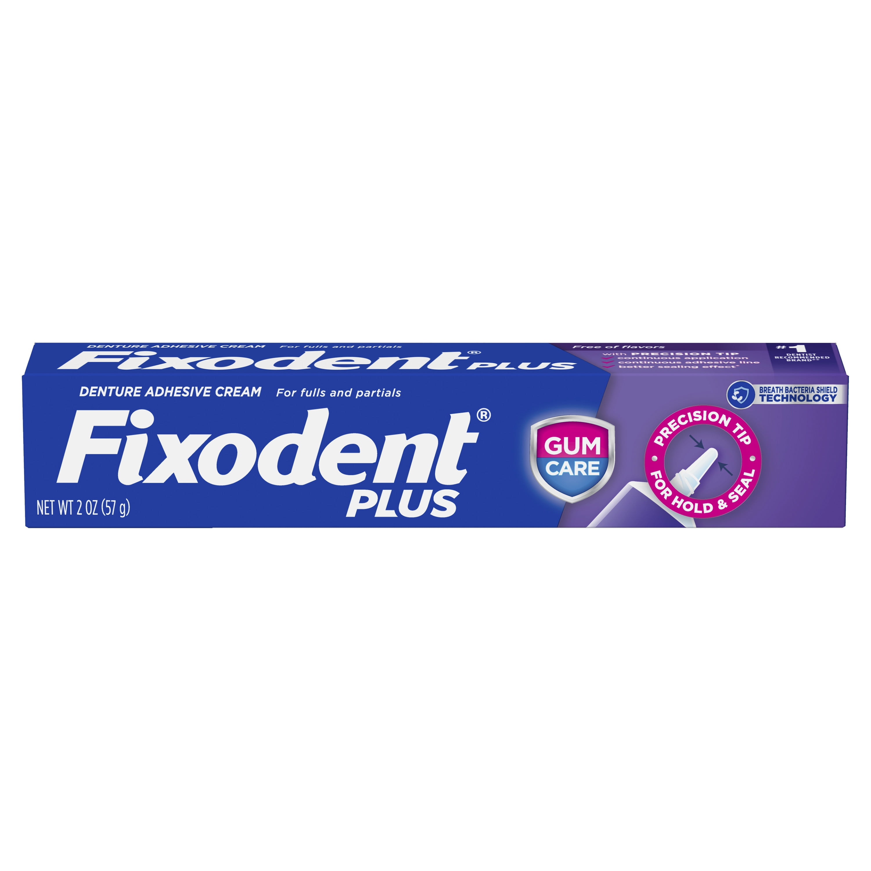 Fixodent Plus Gum Care Precision Hold & Seal Denture Adhesive Cream, 2 oz