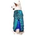 thumbnail image 1 of Fotbe Beautiful Blue Peacock Sudadera con Estampado para Perros Pequeños – Suéter con Capucha para Mascotas, Tela Suave de Forro Polar con Bolsillo-Large, 1 of 7