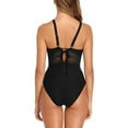 thumbnail image 4 of Charmo Crochet One Piece Swimsuits for Women Sexy V Neck Bathing Suit Hollow Monikini, 4 of 7